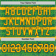 Custom Gold Aurora Green Midnight Green-Navy 3D Esports Performance T-Shirt