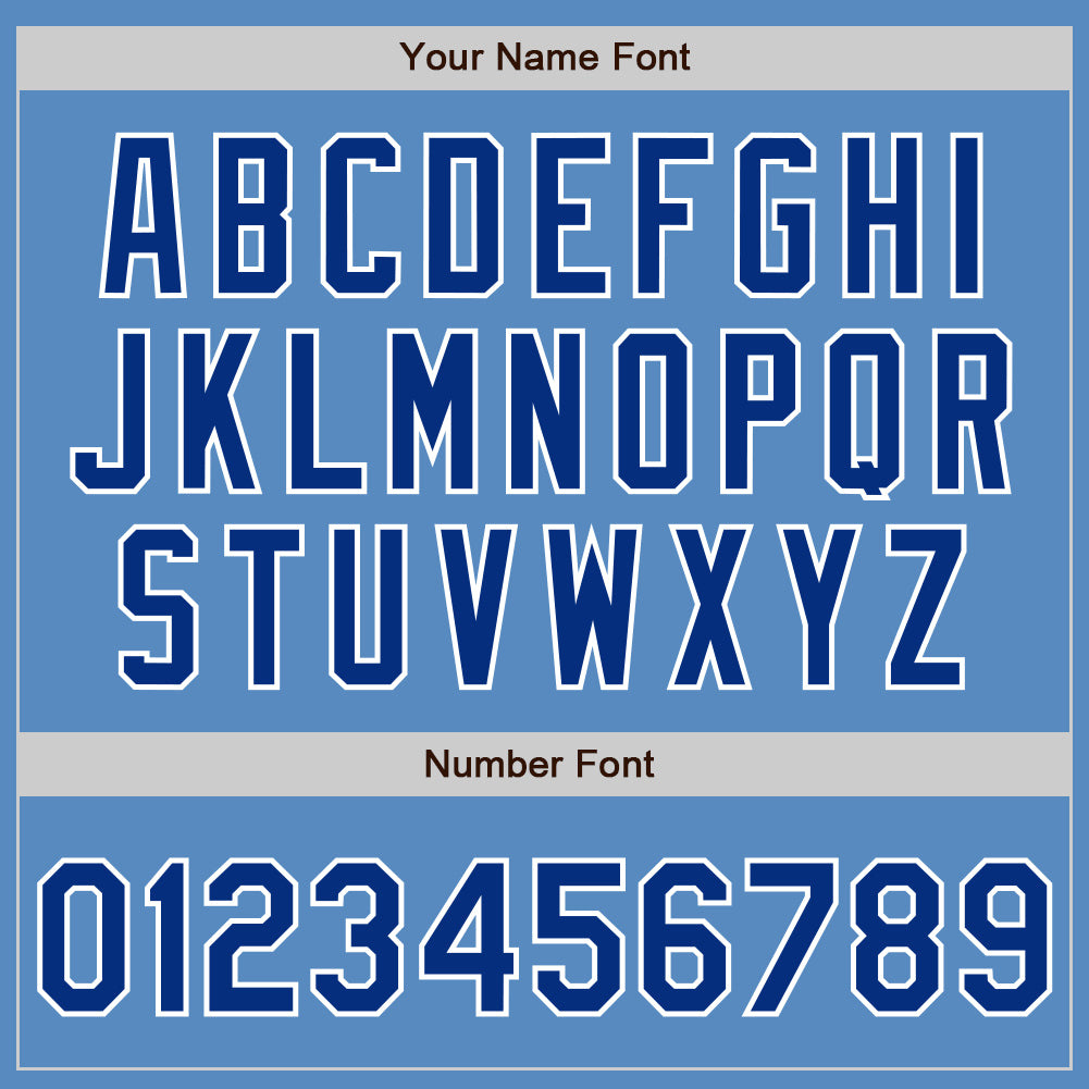 Custom Powder Blue Royal-White Two-Button Unisex Softball Jersey