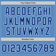 Custom Powder Blue Royal-White Two-Button Unisex Softball Jersey