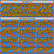 Custom Powder Blue Orange US Navy Blue-Black 3D Esports Performance T-Shirt