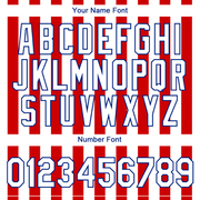 Custom Red White-Royal 3D American Flag Patriotic Performance T-Shirt