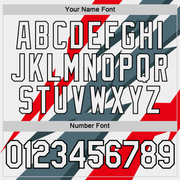 Custom White Fire Red Shadow Blue-Black 3D Esports Performance T-Shirt