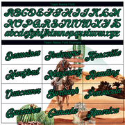 Custom White Kelly Green-Black 3D Pattern Design Cowboy Rodeo Performance T-Shirt