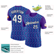 Custom Purple Royal-Lakes Blue 3D Esports Performance T-Shirt