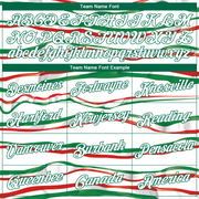 Custom White Kelly Green-Red 3D Mexico Performance T-Shirt