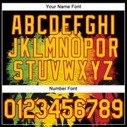 Custom Black Yellow-Red 3D Pattern Design Black History Month Hawaii Palm Trees Performance T-Shirt