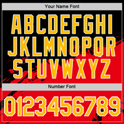 Custom Black Gold-Fire Red 3D Esports Performance T-Shirt