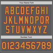 Custom Steel Gray Red Pinstripe Old Gold Two-Button Unisex Softball Jersey