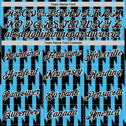 Custom Black Sky Blue-White 3D Esports Performance T-Shirt