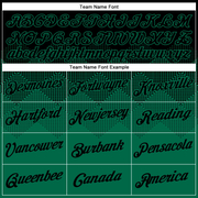 Custom Black Kelly Green 3D Pattern Design Gradient Square Shapes Performance T-Shirt