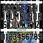 Custom Black White 3D American Flag And Fish Fishing Long Sleeve Performance T-Shirt