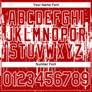 Custom Red White 3D Pattern Design Dripping Splatter Art Performance T-Shirt