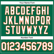 Custom Kelly Green White-Orange Performance T-Shirt