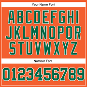 Custom Orange Kelly Green-White Long Sleeve Performance T-Shirt