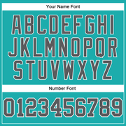 Custom Aqua Steel Gray-White Long Sleeve Performance T-Shirt