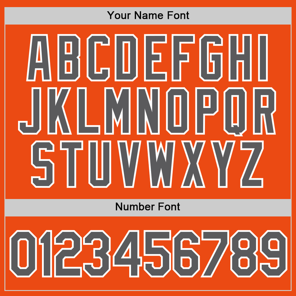 Custom Orange Steel Gray-White Performance T-Shirt