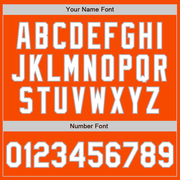 Custom Orange Gray Pinstripe White Two-Button Unisex Softball Jersey