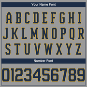 Custom Gray Navy-Gold Performance T-Shirt