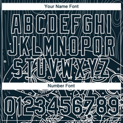 Custom Navy White 3D Pattern Design Food Pizza Performance T-Shirt