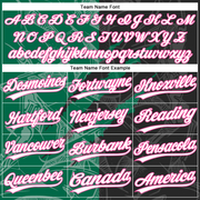 Custom Graffiti Pattern Black Kelly Green-Pink 3D Two-Button Unisex Softball Jersey