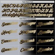 Custom Black Gray-Old Gold Gradient Fashion Performance T-Shirt