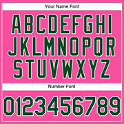 Custom Pink Green-White Performance T-Shirt