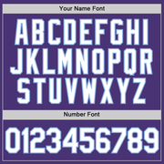 Custom Purple White-Light Blue Performance T-Shirt