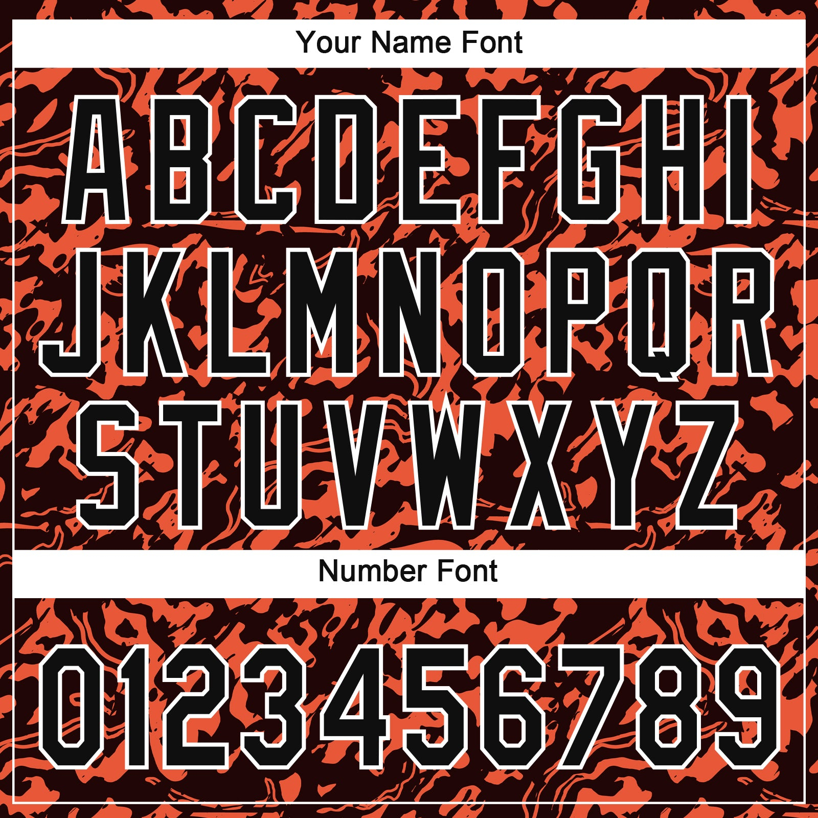 Custom Orange Black-White 3D Pattern Two-Button Unisex Softball Jersey