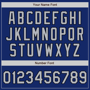 Custom Royal Black Pinstripe Gray Two-Button Unisex Softball Jersey