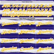 Custom Dark Purple Gold-White 3D Esports Performance T-Shirt