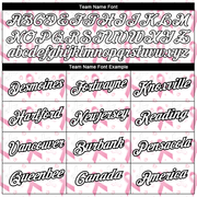 Custom White Black 3D Pink Ribbon Breast Cancer Performance T-Shirt