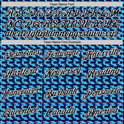 Custom Navy Black-Sky Blue 3D Esports Performance T-Shirt