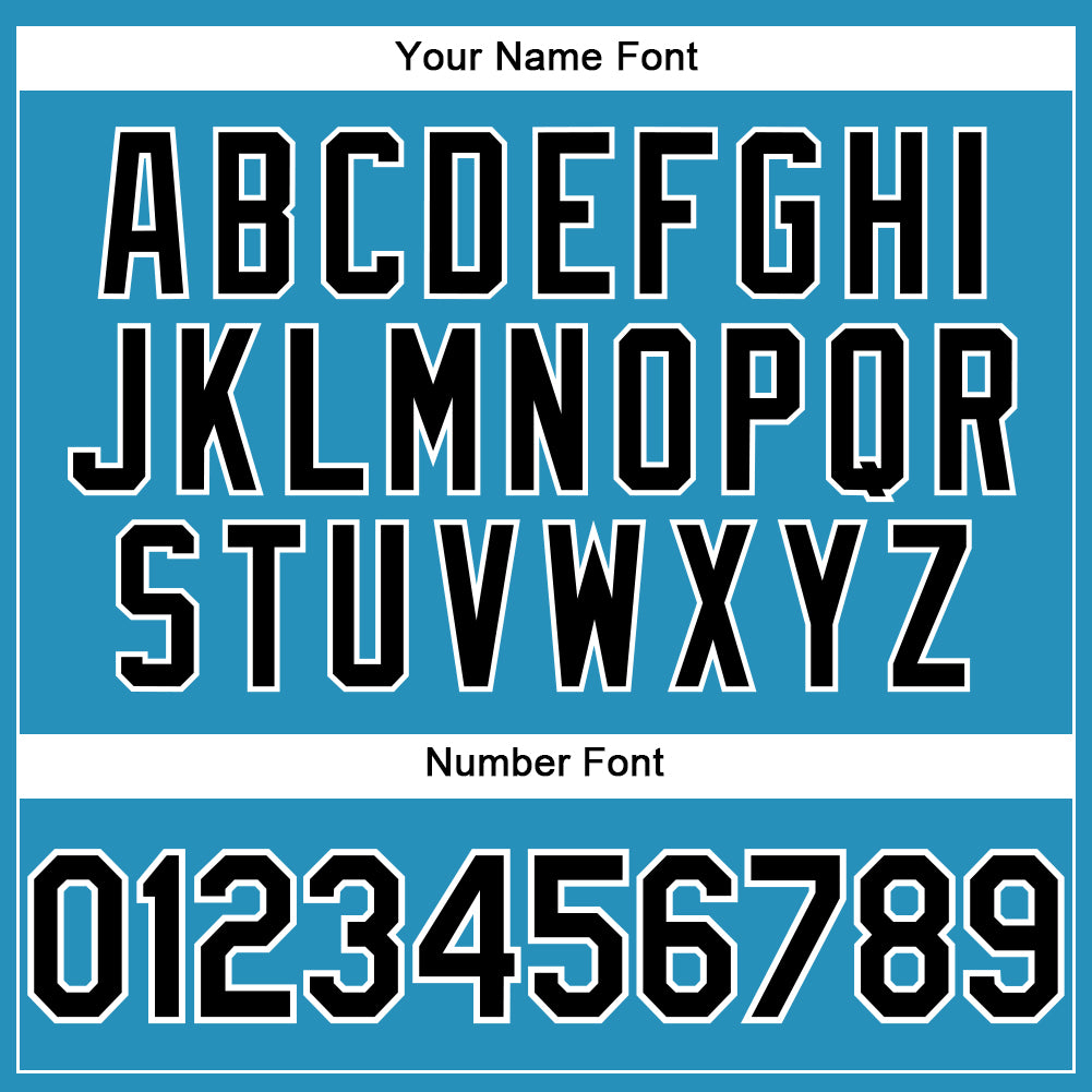 Custom Panther Blue Black-White Performance T-Shirt