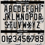 Custom City Cream Black-White 3D Skull And American Flag Performance T-Shirt