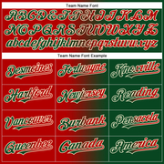 Custom Green Red-Cream Gradient Fashion Two-Button Unisex Softball Jersey