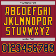 Custom Crimson Navy-Gold Performance T-Shirt
