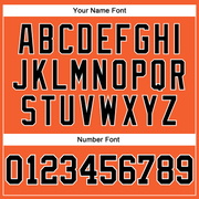 Custom Orange Black-White Long Sleeve Performance T-Shirt