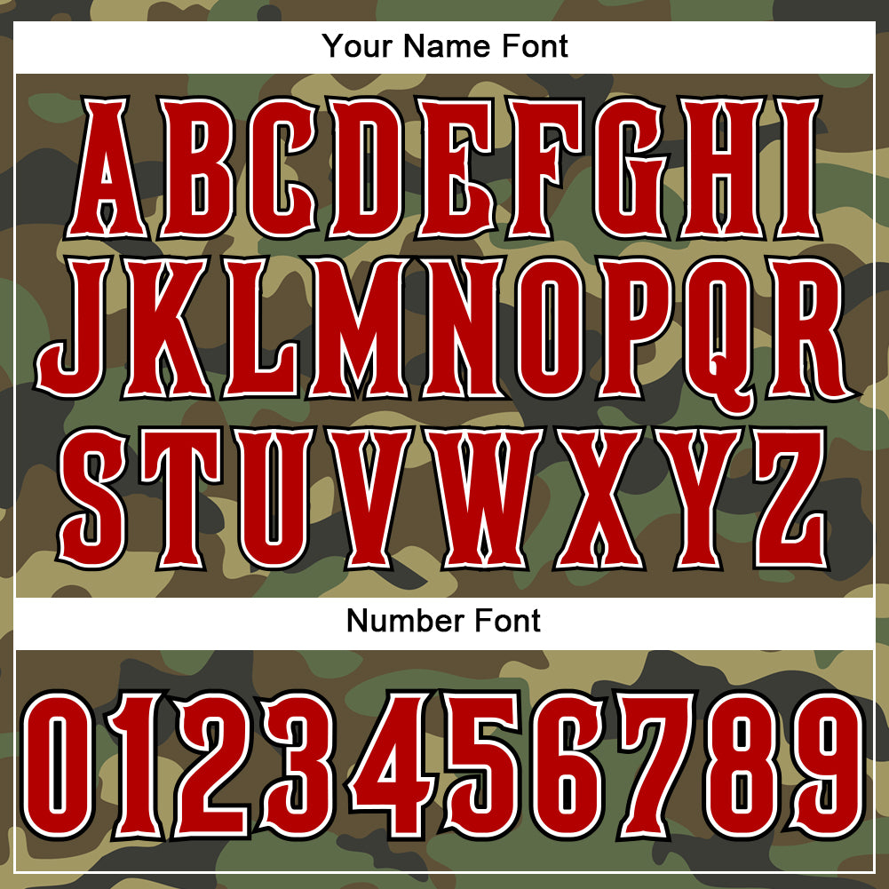 Custom Camo Red-Black Performance Salute To Service T-Shirt