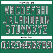 Custom Kelly Green Steel Gray-White Long Sleeve Performance Salute To Service T-Shirt