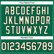 Custom Kelly Green Cream-Black Performance T-Shirt