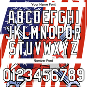 Custom Red Blue-Black 3D Pattern Design American Flag Tool Wrench Labor Day Performance T-Shirt