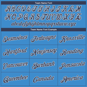 Custom Powder Blue Navy-White Performance T-Shirt