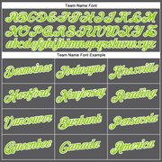 Custom Steel Gray Neon Green-White Performance T-Shirt