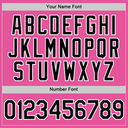 Custom Pink Black-White Performance T-Shirt