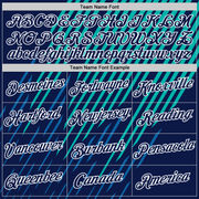 Custom Navy Blue-Aqua 3D Esports Performance T-Shirt