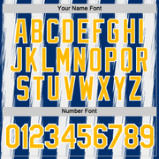 Custom US Navy Blue Gold-White 3D Esports Performance T-Shirt