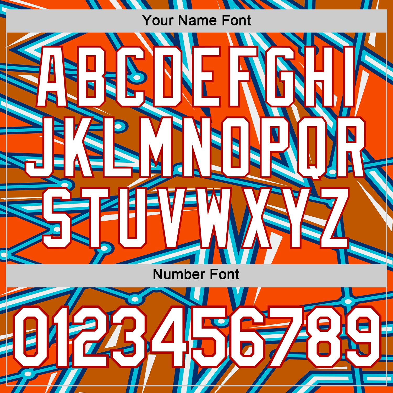 Custom Orange US Navy Blue Lakes Blue-Red 3D Esports Performance T-Shirt