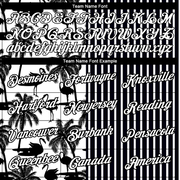 Custom Black White 3D Tropical Hawaii Palm Tree And Animal Flamingo Performance T-Shirt