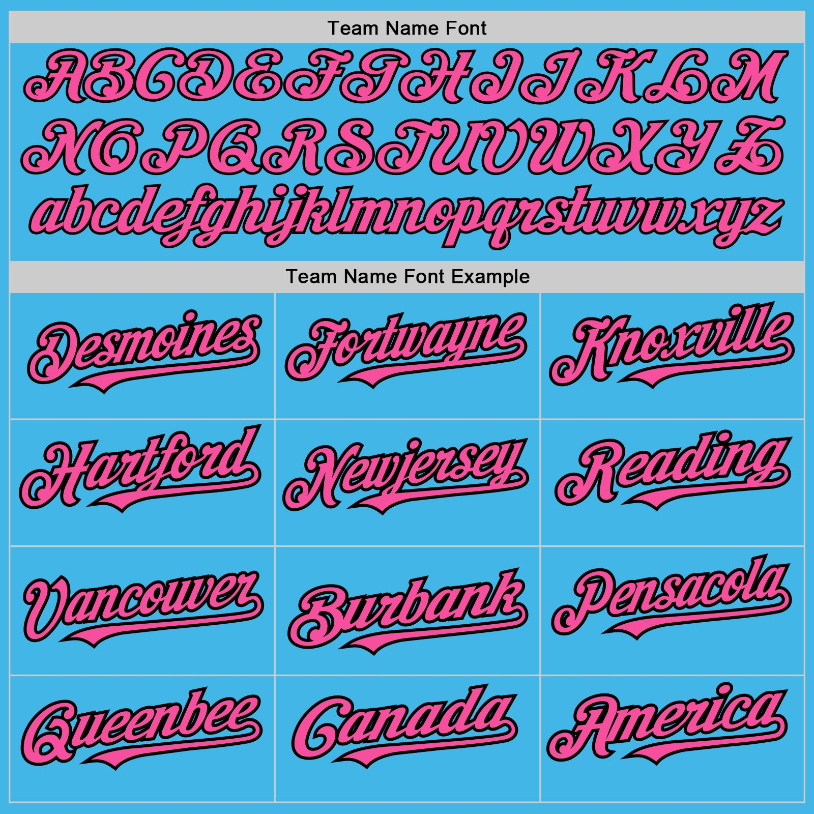 Custom Sky Blue Black Pinstripe Pink Two-Button Unisex Softball Jersey