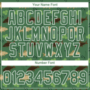 Custom Kelly Green White 3D Pattern Design Fishing Fish Hook Performance T-Shirt